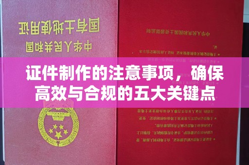 高阳证件制作的注意事项，确保高效与合规的五大关键点