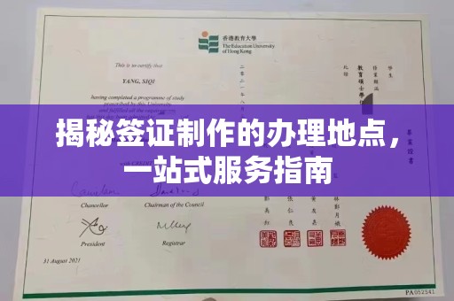 高阳揭秘签证制作的办理地点，一站式服务指南