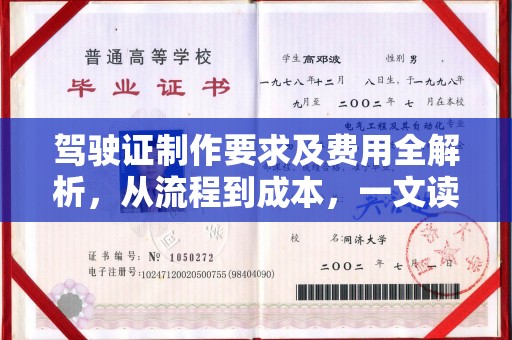 高阳驾驶证制作要求及费用全解析，从流程到成本，一文读懂