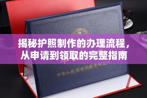 高阳揭秘护照制作的办理流程，从申请到领取的完整指南